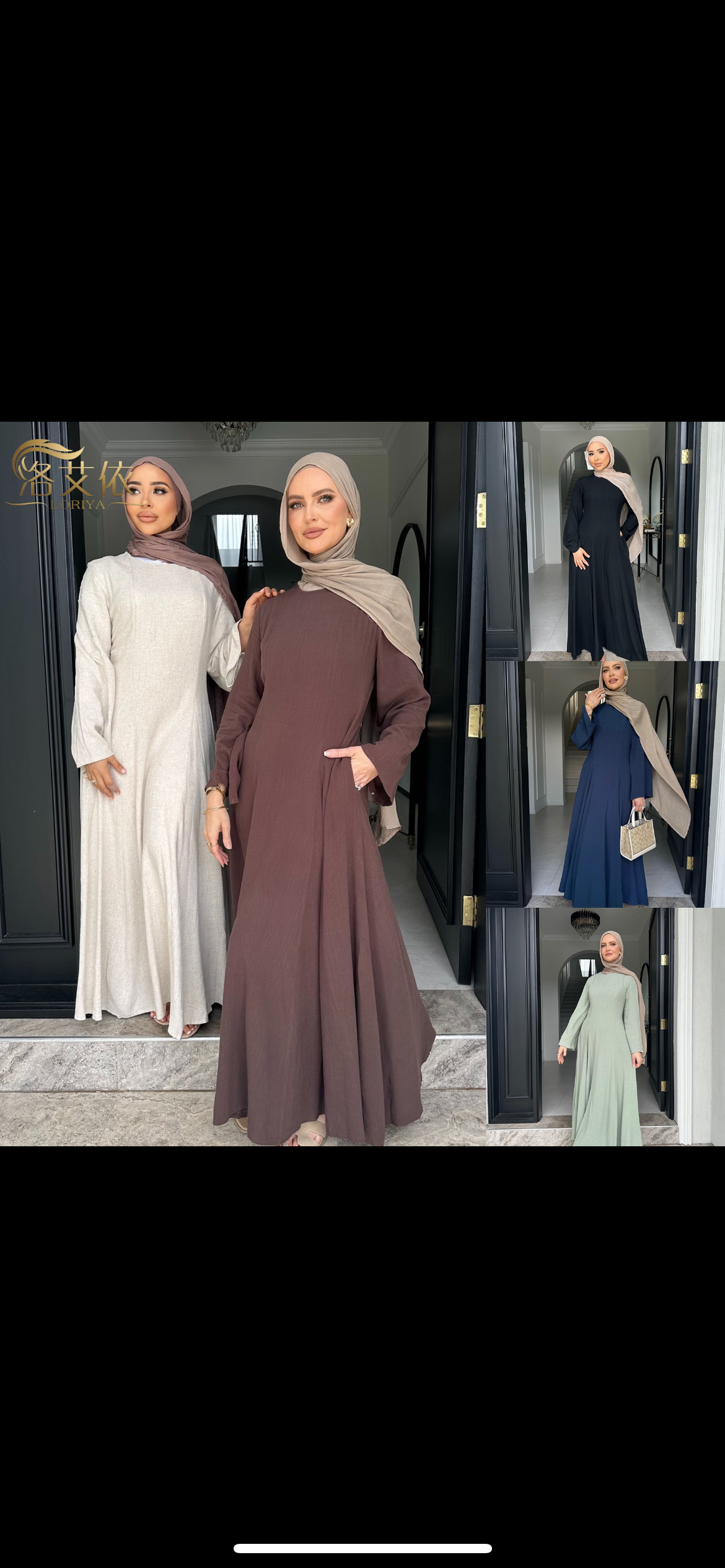 Elegant Modest Maxi Dress – Premium Cotton and Linen Blend