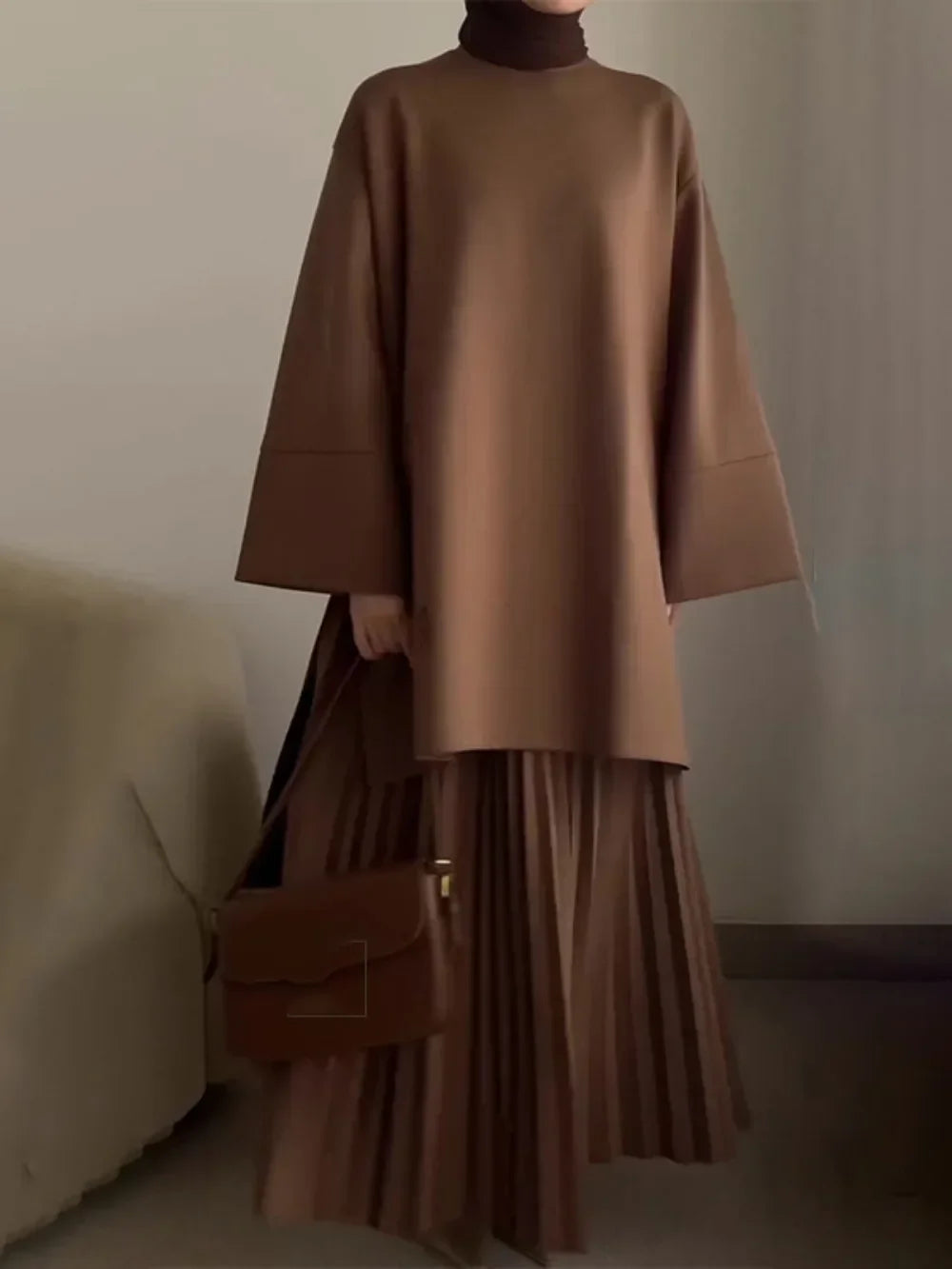 Eid Muslim Two Piece Set Women Top Long Skirt Suit Ramadan Morocco Dubai Islam Casual Ensemble Femme Arabic Skirts Outfits 2024