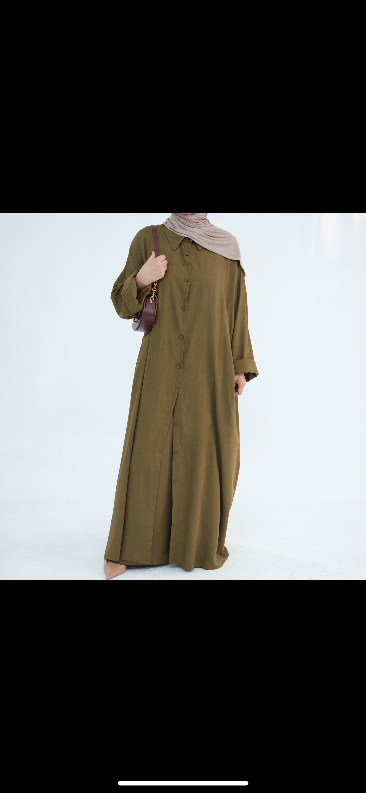 Two-Piece Cotton Linen Abaya Set