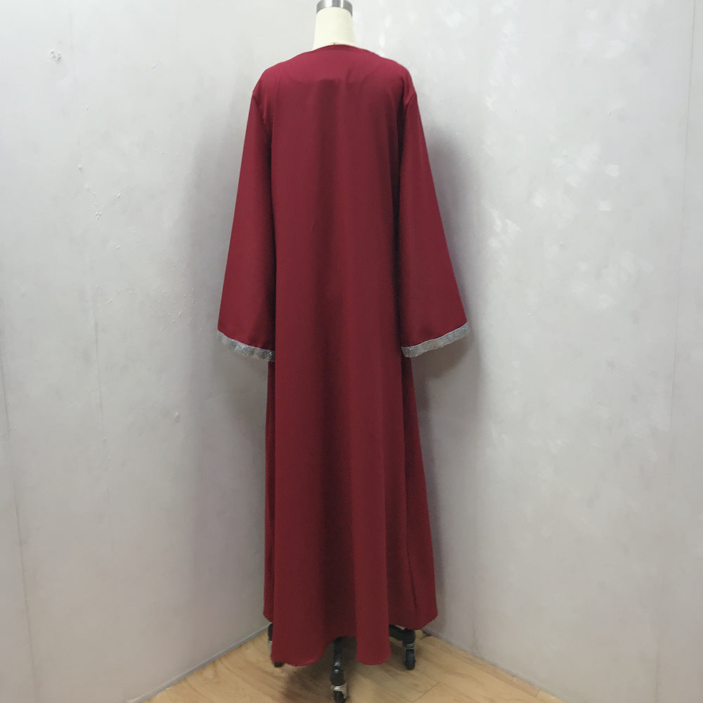 Middle East Dubai Turkey Jalabiya Zipper Cardigan Robe