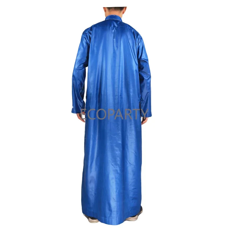 2023 New Spring Long Sleeve Aman Abaya 1Piece for Men Kaftan Pakistan Muslim Saudi Arabia Islam Clothing Prayer Clothing Robe